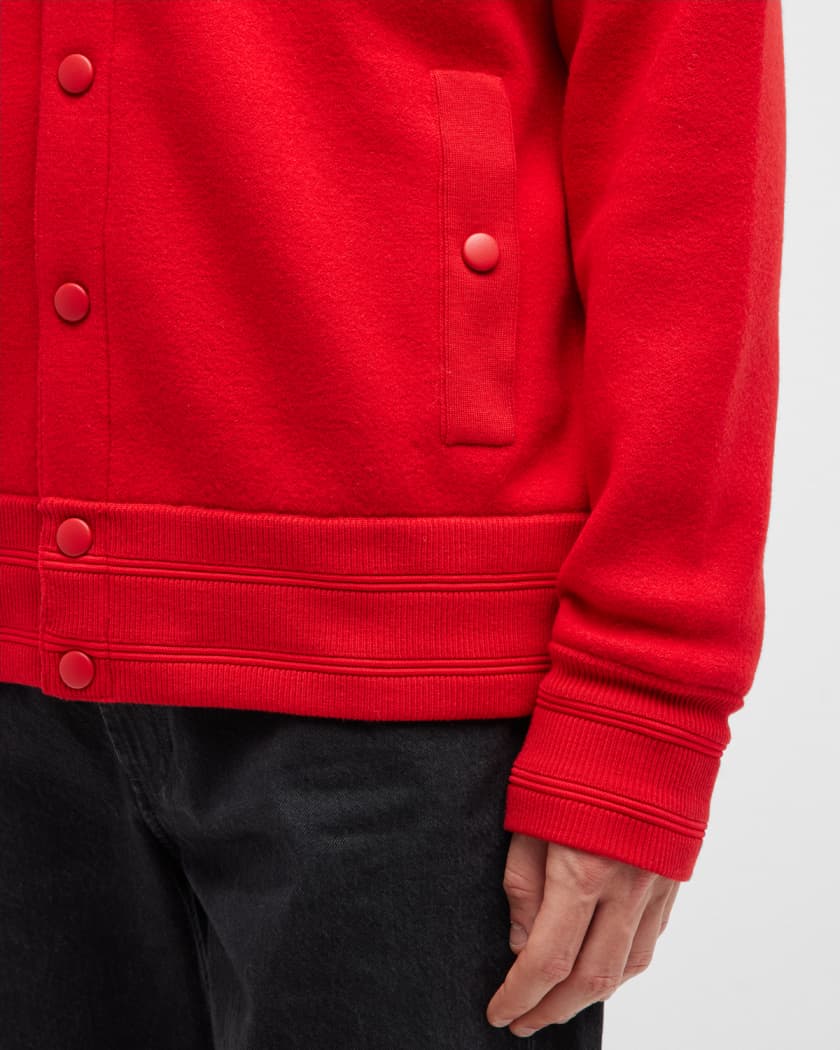Men's Hooded Embroidered Varsity Jacket