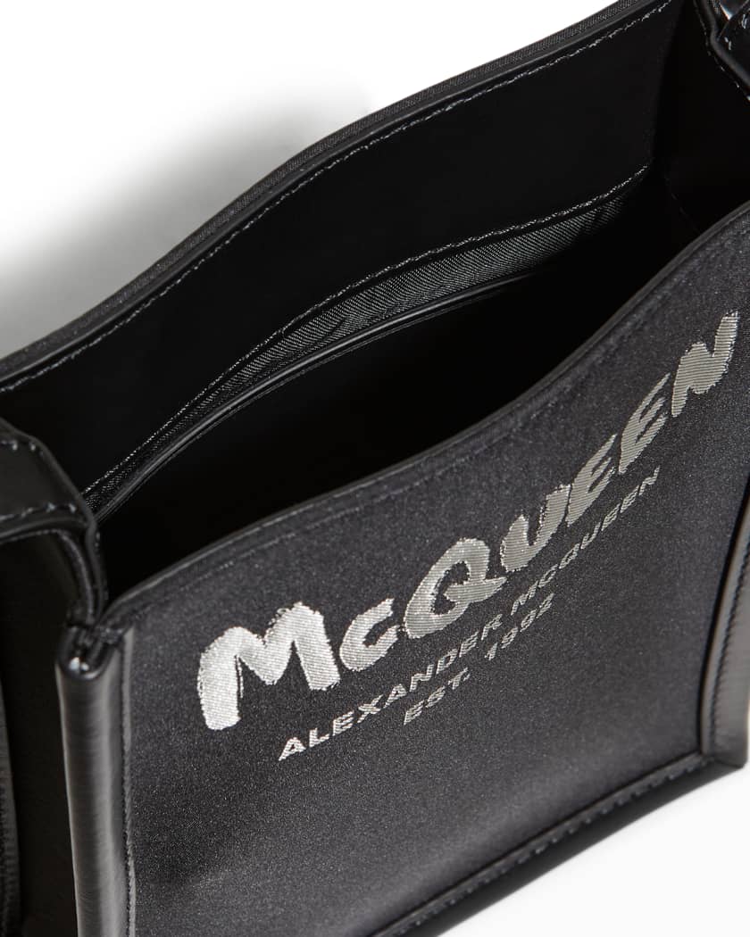 Alexander McQueen Men's Logo Graffiti Edge Mini Crossbody Bag 