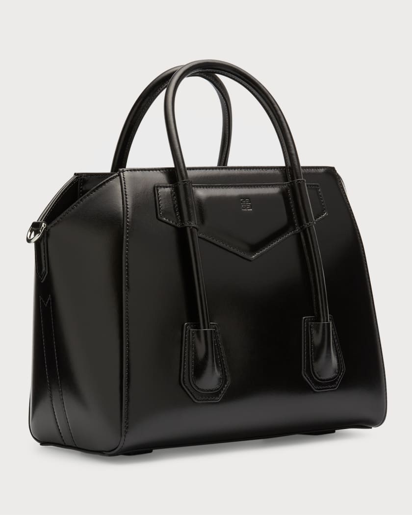 Antigona Lock Small Top Handle Bag in Box Leather