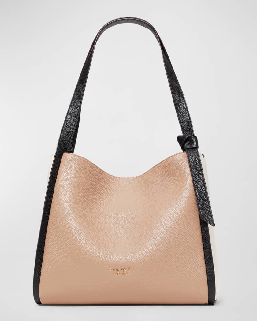kate spade new york knott large colorblock pebbled leather shoulder bag |  Neiman Marcus