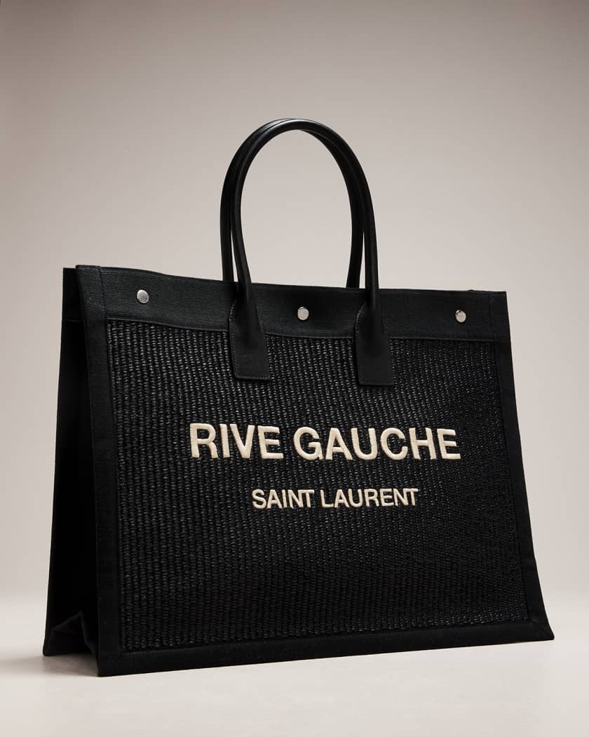 Rive gauche raffia tote bag - Saint Laurent - Women