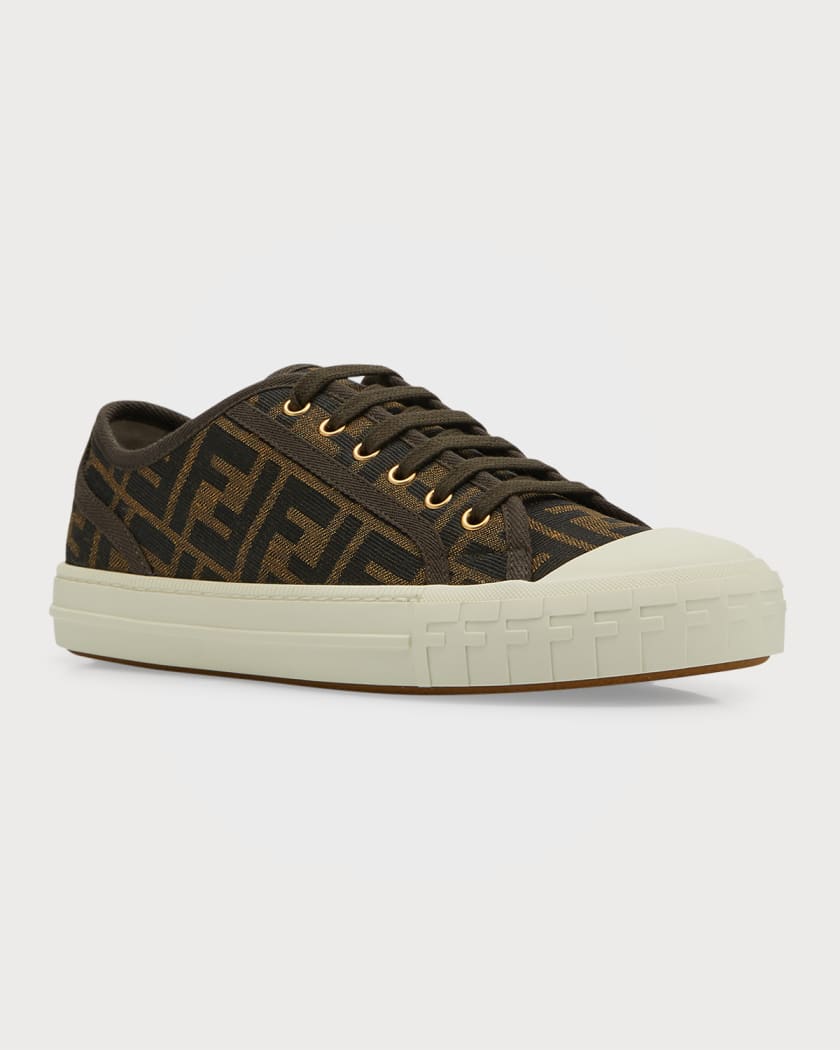 Fendi FF Jacquard Low-Top Sneakers