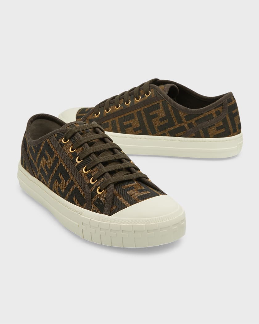 Fendi FF Jacquard Low-Top Sneakers