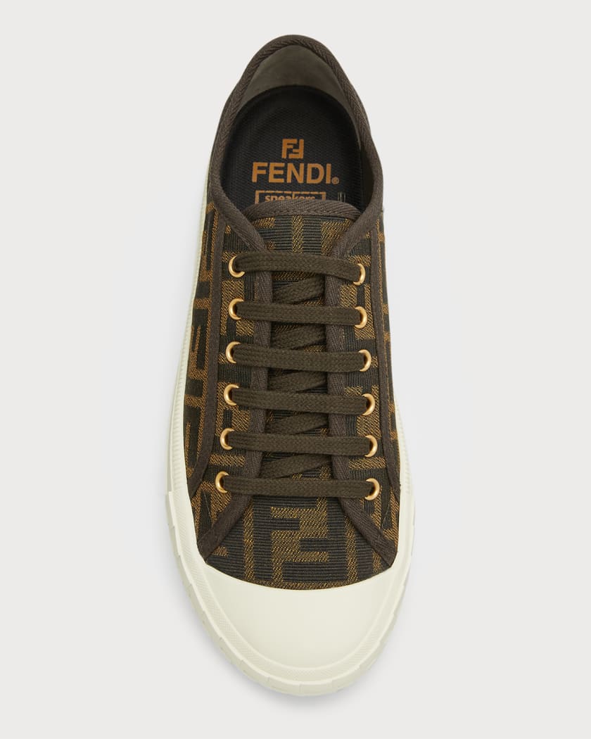 Fendi FF Jacquard Low-Top Sneakers