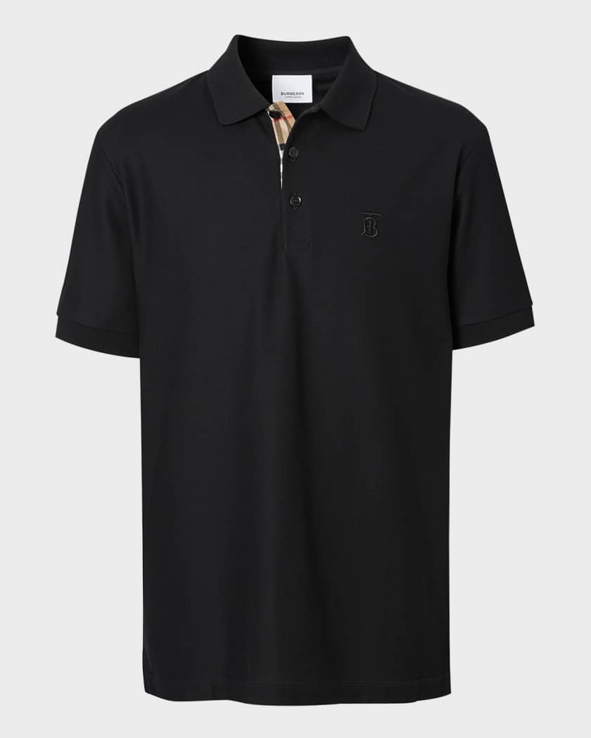 Burberry London Plaid Black Polo Shirt - Tagotee