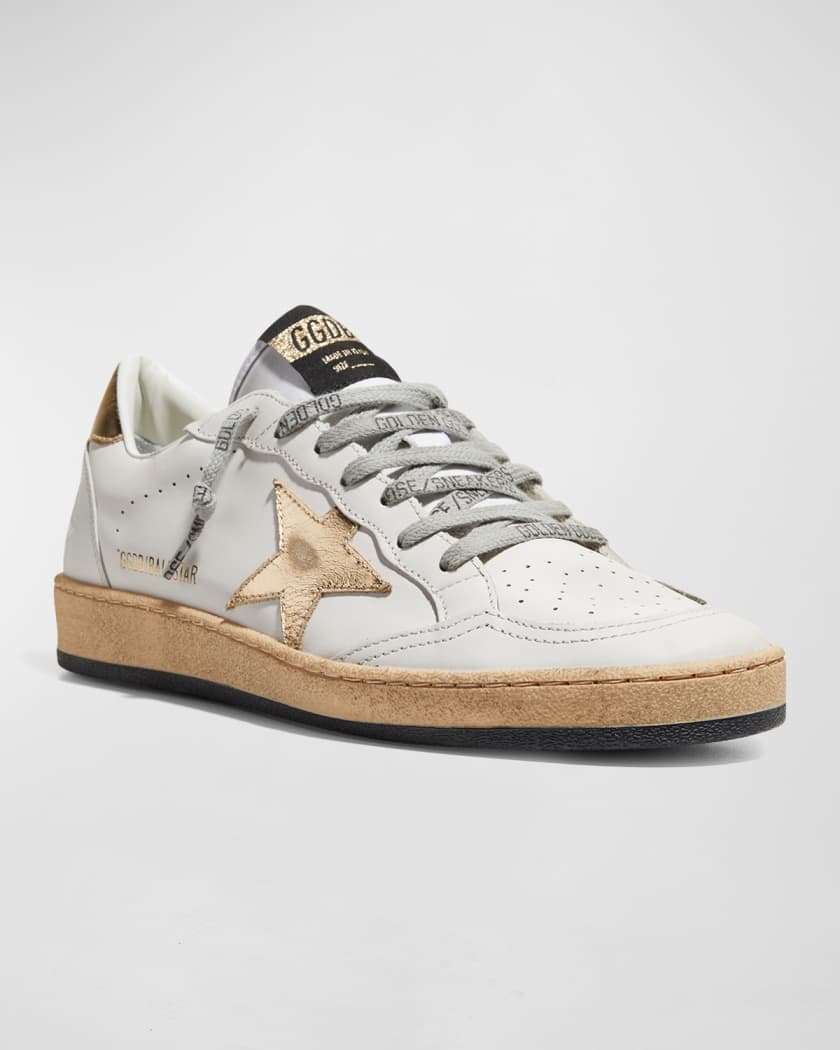 Ballstar Mixed Leather Low-Top Sneakers