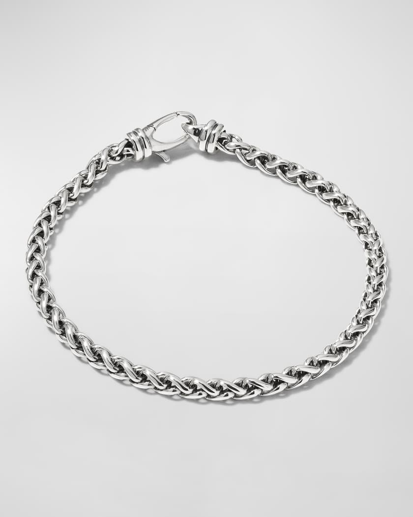 David Yurman Wheat Chain Bracelet in Sterling Silver Men's Size Medium