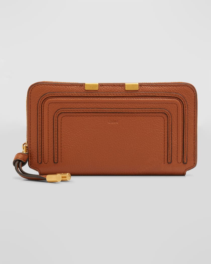Chloe Marcie Long Zip Wallet in Grained Leather Neiman Marcus