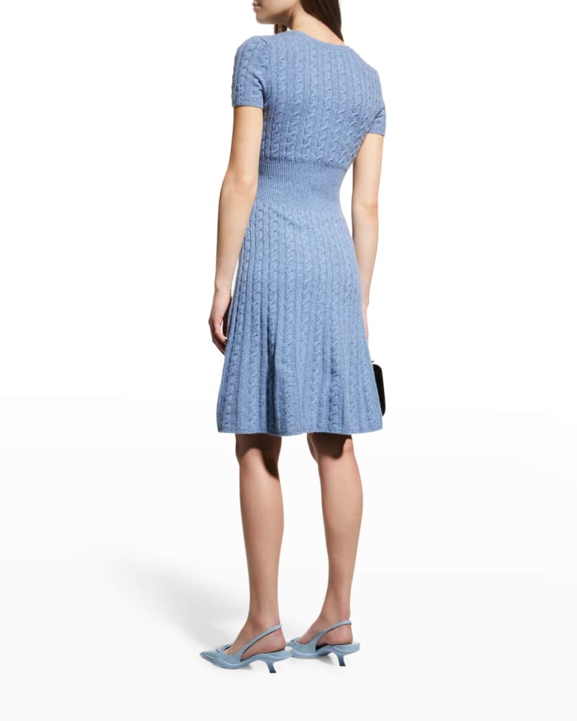 Herlipto Belted Ruffle Cable-Knit Dress | angeloawards.com