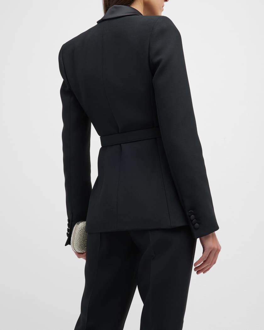 Michael Kors Collection Scarf Double Crepe Blazer | Neiman Marcus