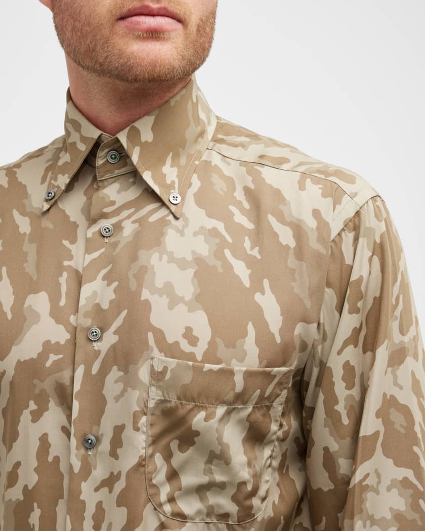 Tom Ford Men's camouflage-print Dress Shirt