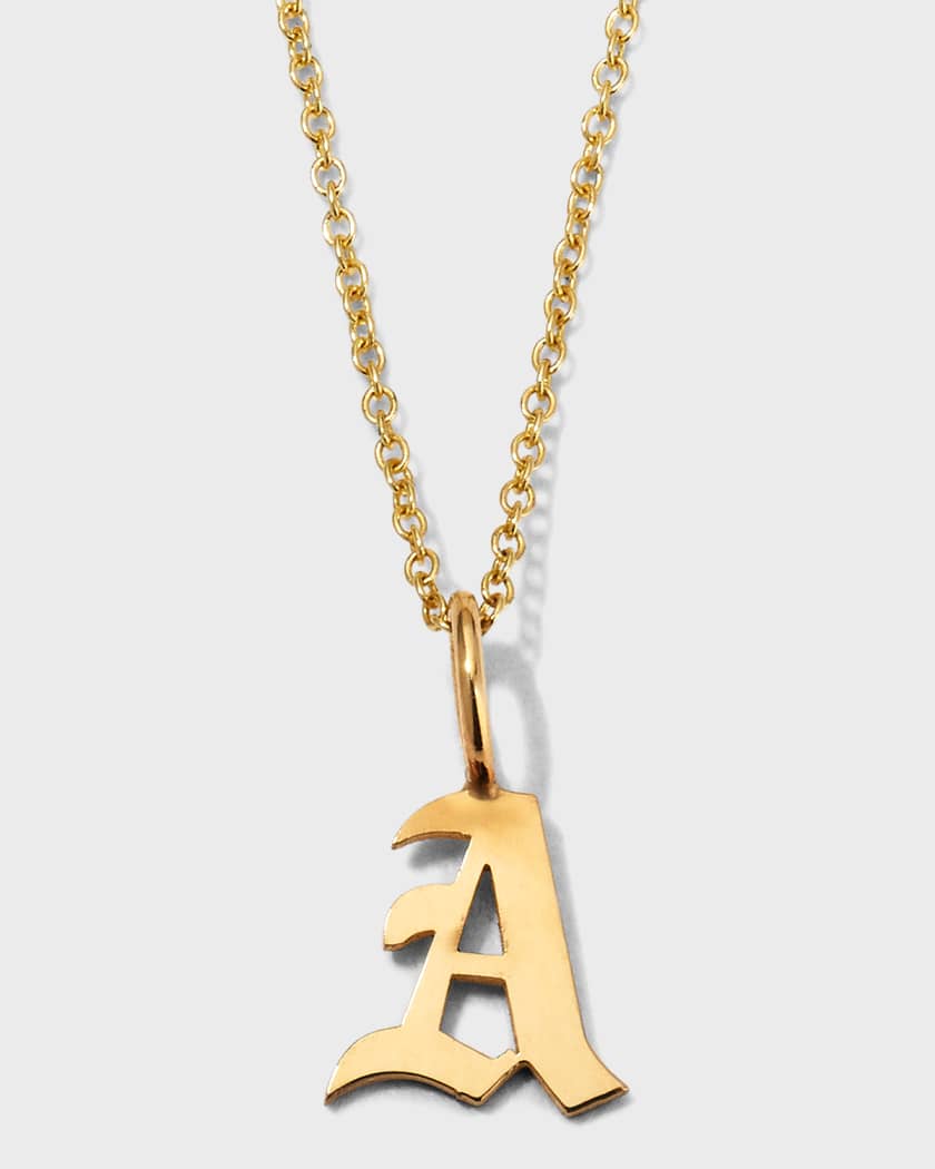 SARAH CHLOE AMELIA DIAMOND INITIAL PENDANT