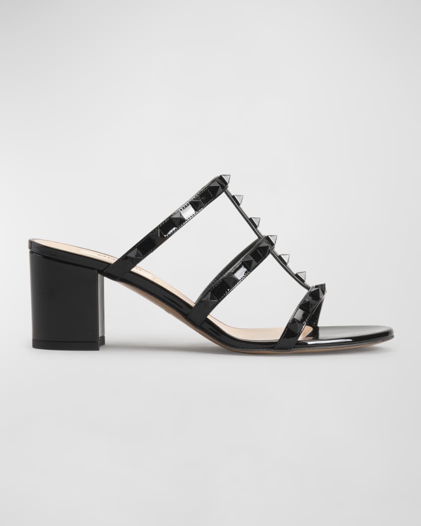 Valentino Garavani Rockstud Flat Thong Sandals, Black - Bergdorf