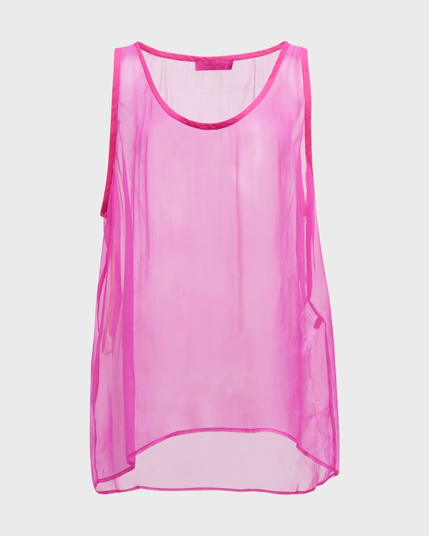 Valentino Garavani Sheer Chiffon Tank Top