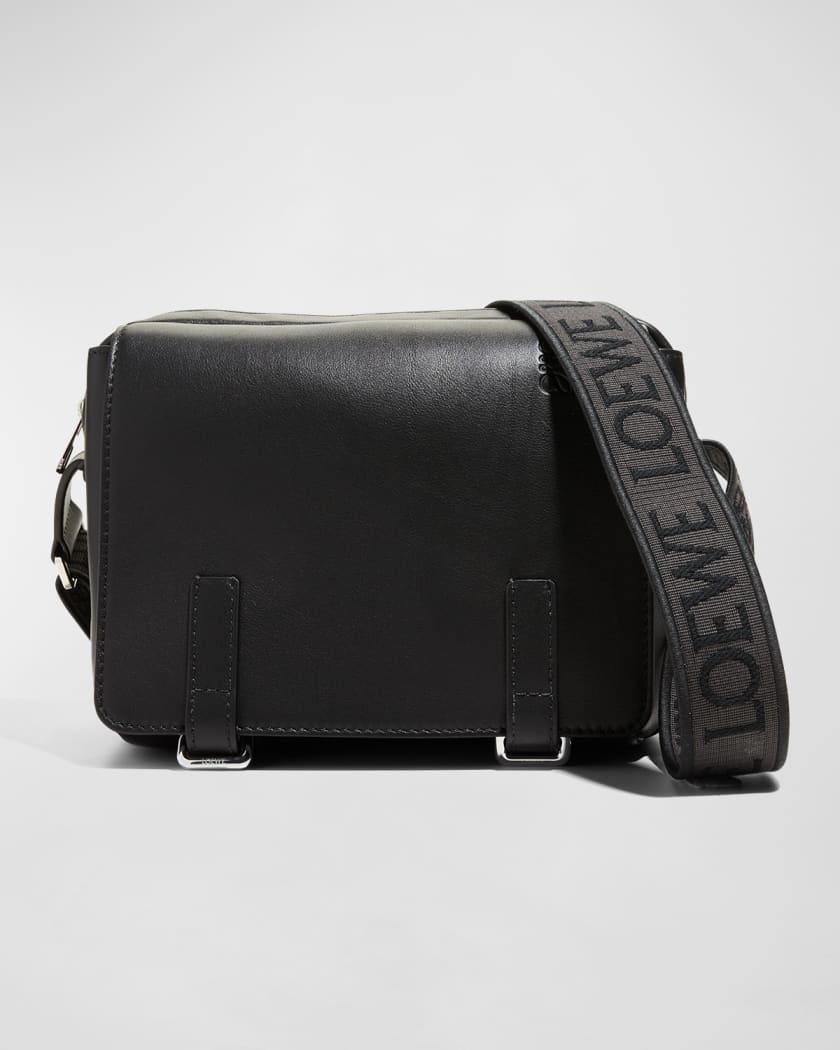 Loewe Men's Military Leather Messenger Bag, Xs