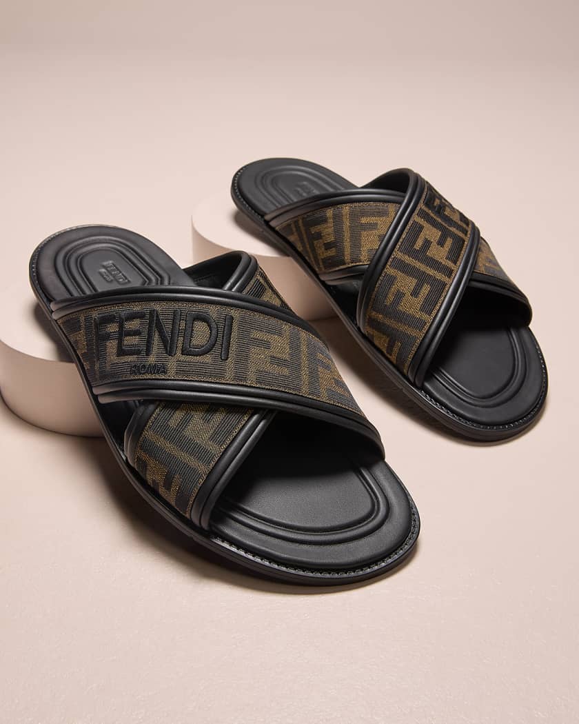 Men s Crisscross FF Logo Slides