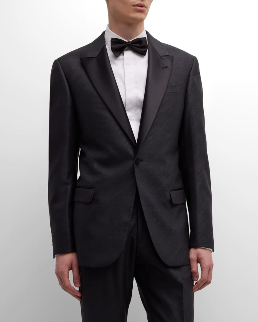 Emporio Armani Men's G-Line Textured Peak Tuxedo | Neiman Marcus