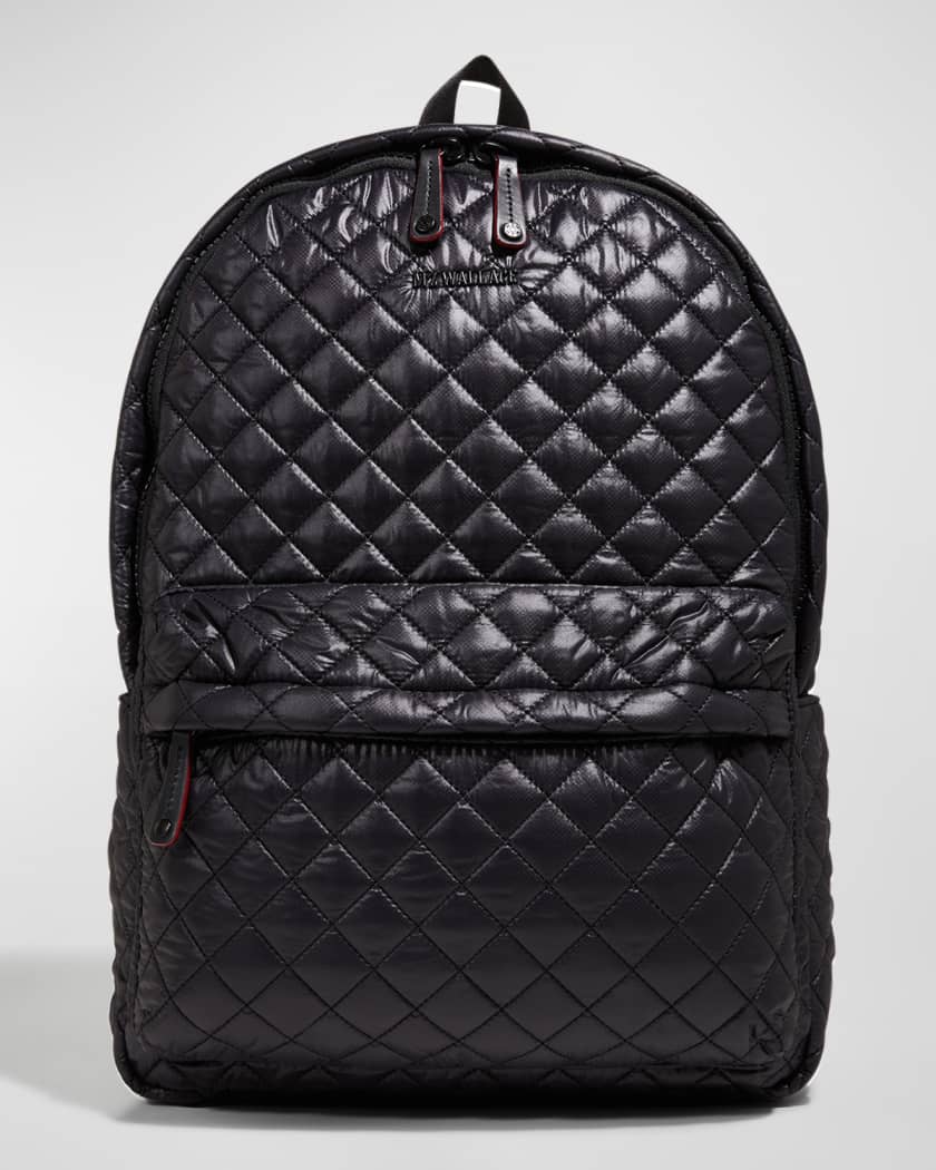 MZ WALLACE Black Quilted Nylon Travel Bag - The Purse Ladies