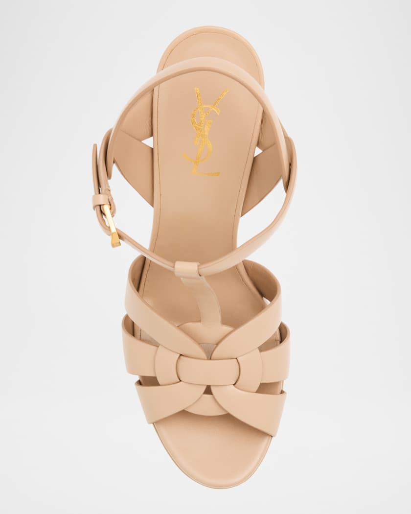 Tribute Leather T-Strap Platform Sandals