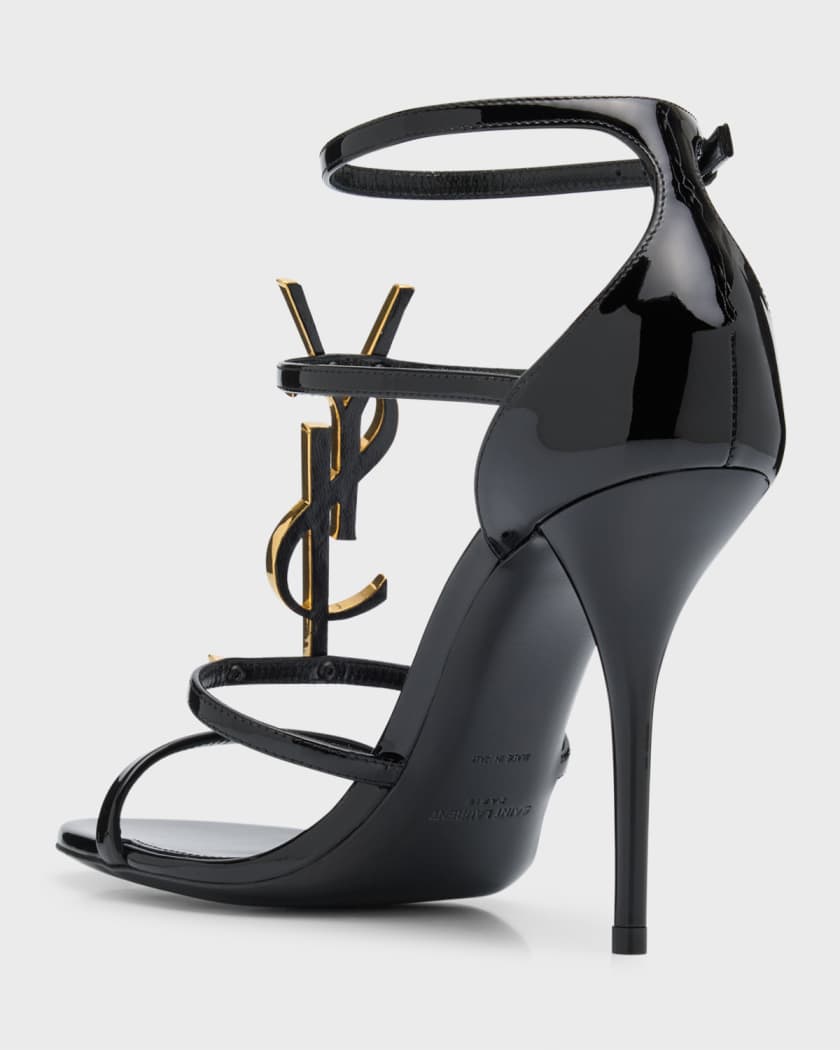 Saint Laurent Women's Cassandra Strappy High Heel Sandals