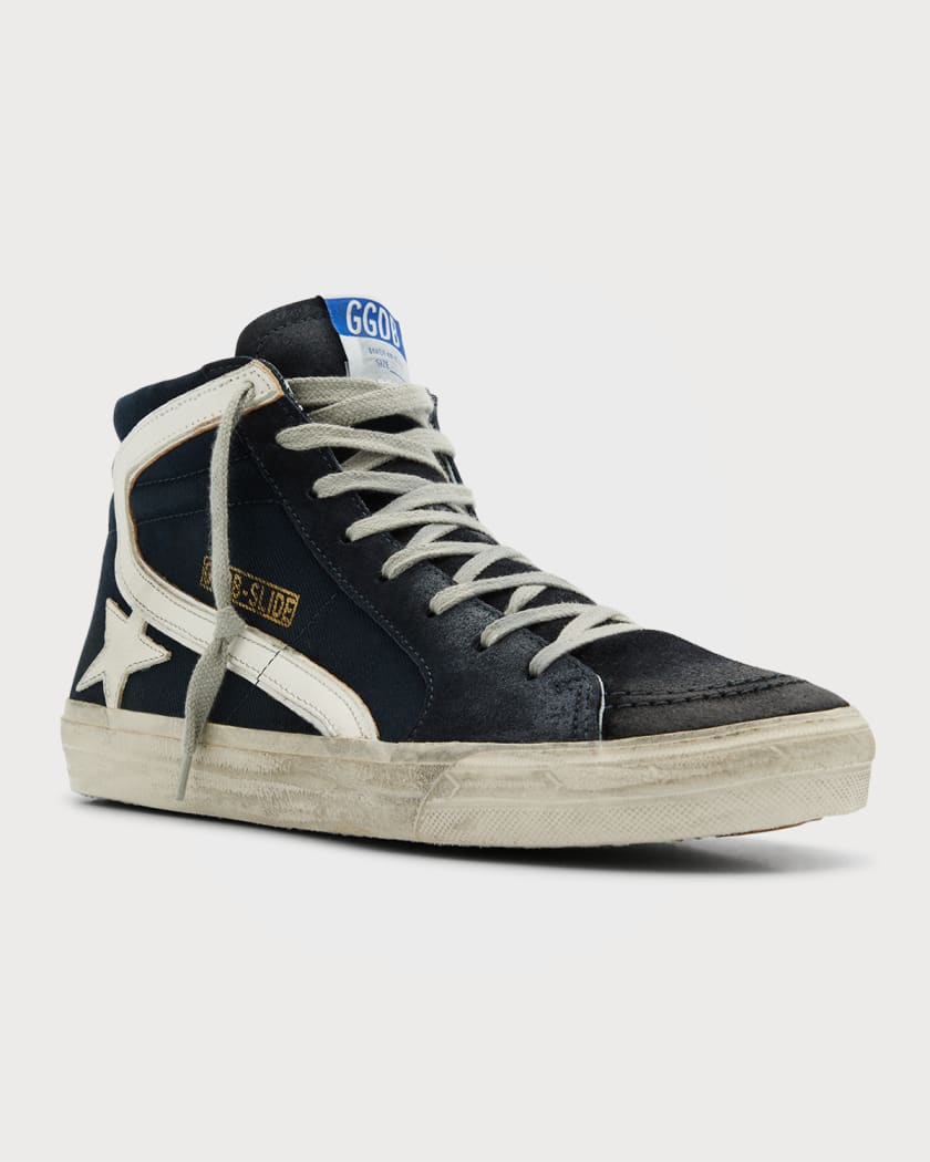 Golden goose navy sales high tops