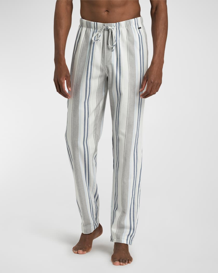 Hanro Men's Cozy Comfort Flannel Pajama Pants | Neiman Marcus