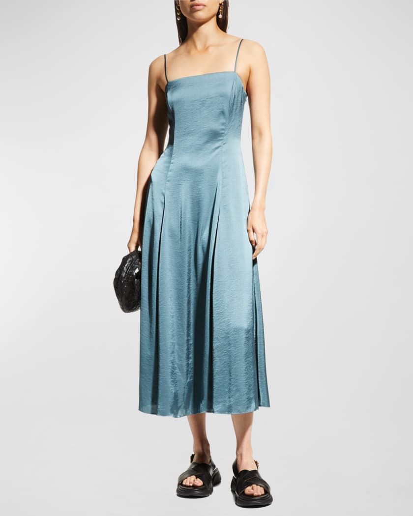 Satin cami store midi dress