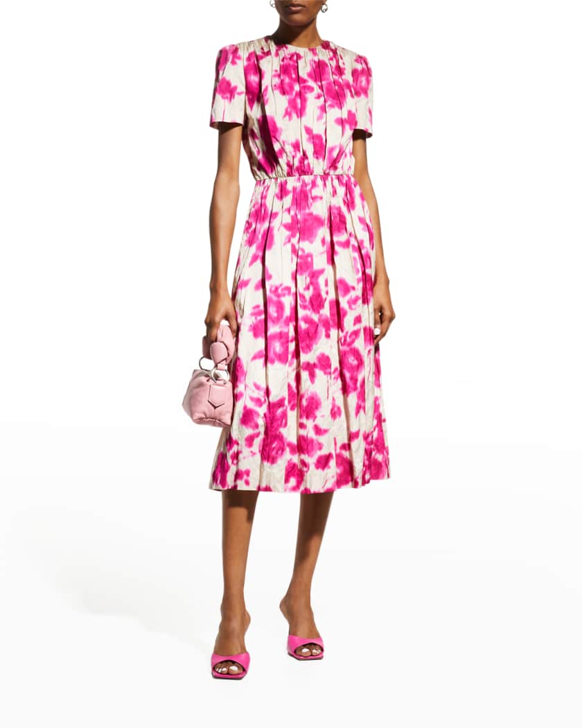 midi day dress with sleeves