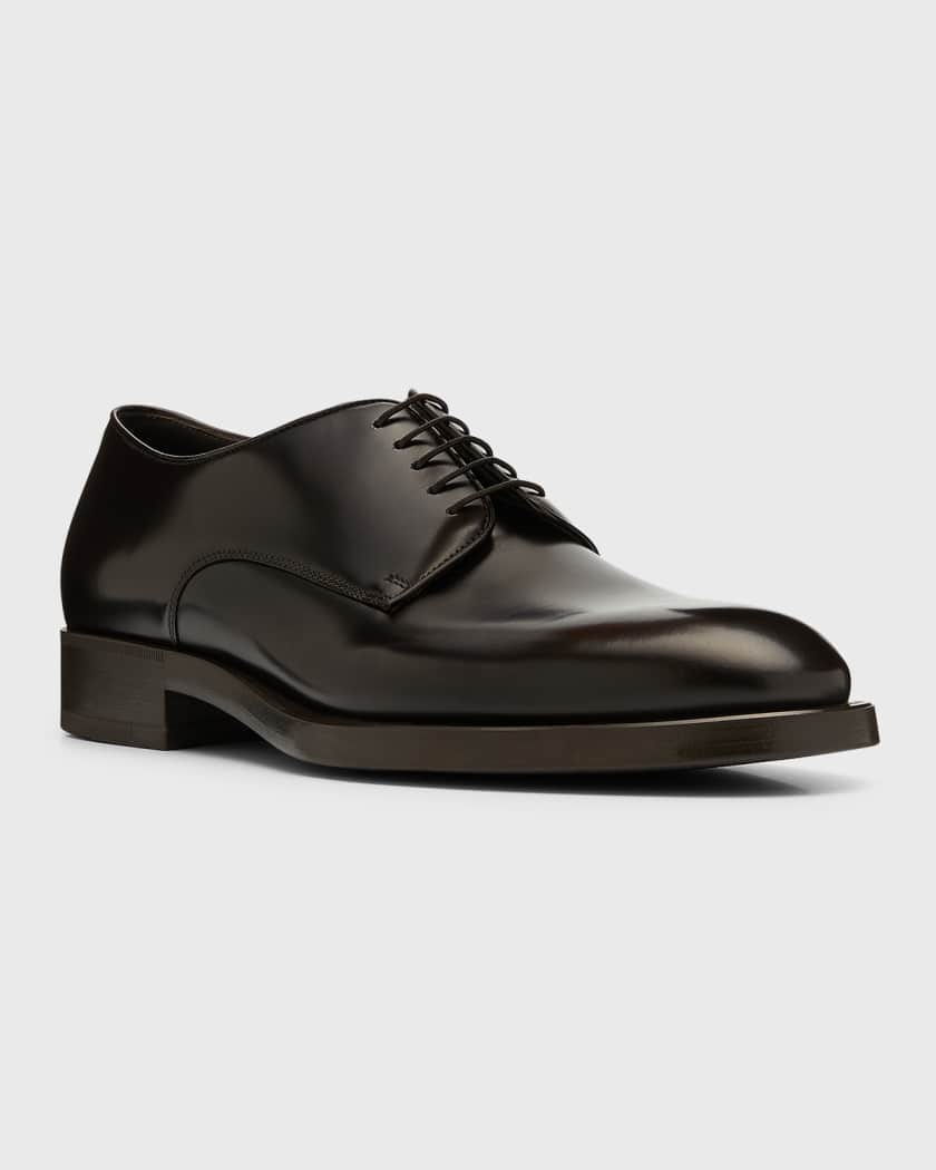 Giorgio Armani Men's Leather Derby Shoes | Neiman Marcus