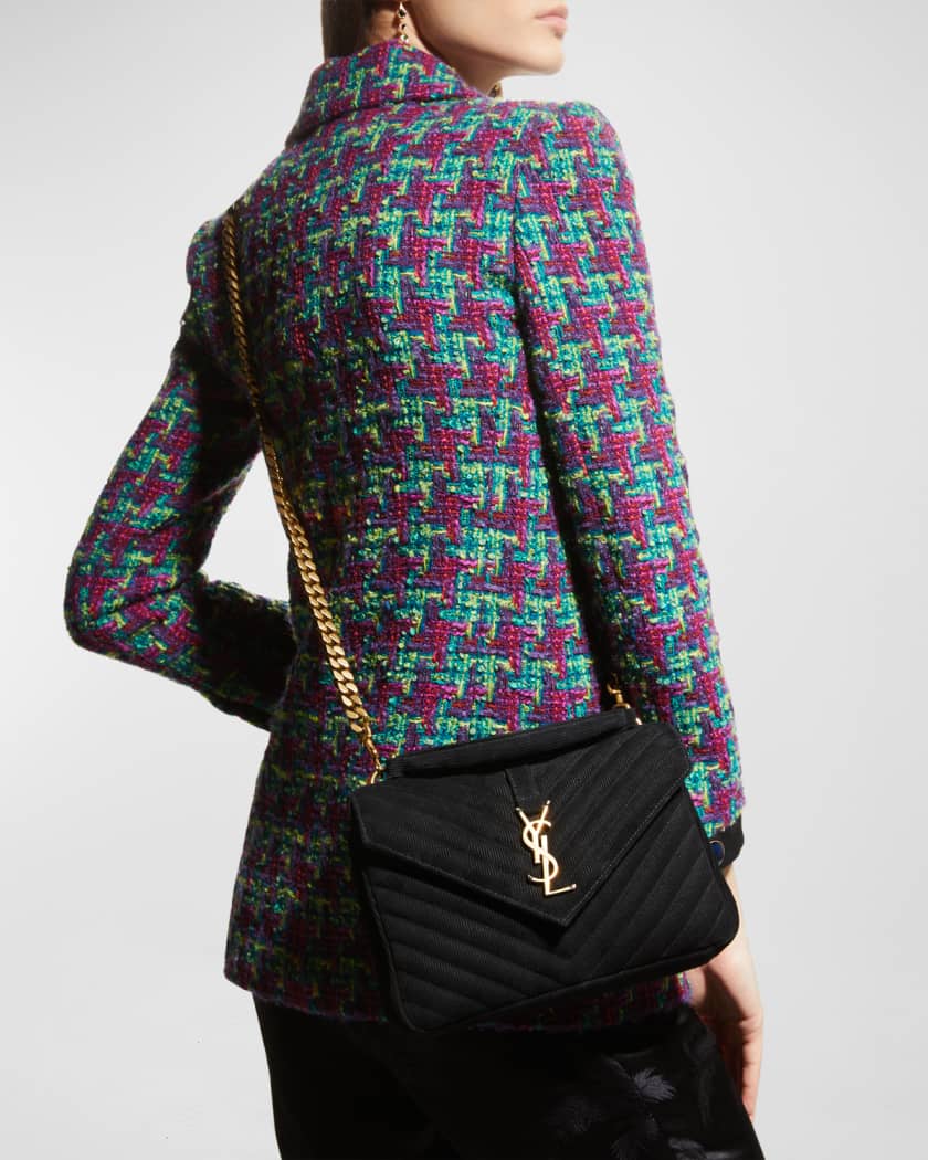 YSL Monogram College Medium in Black