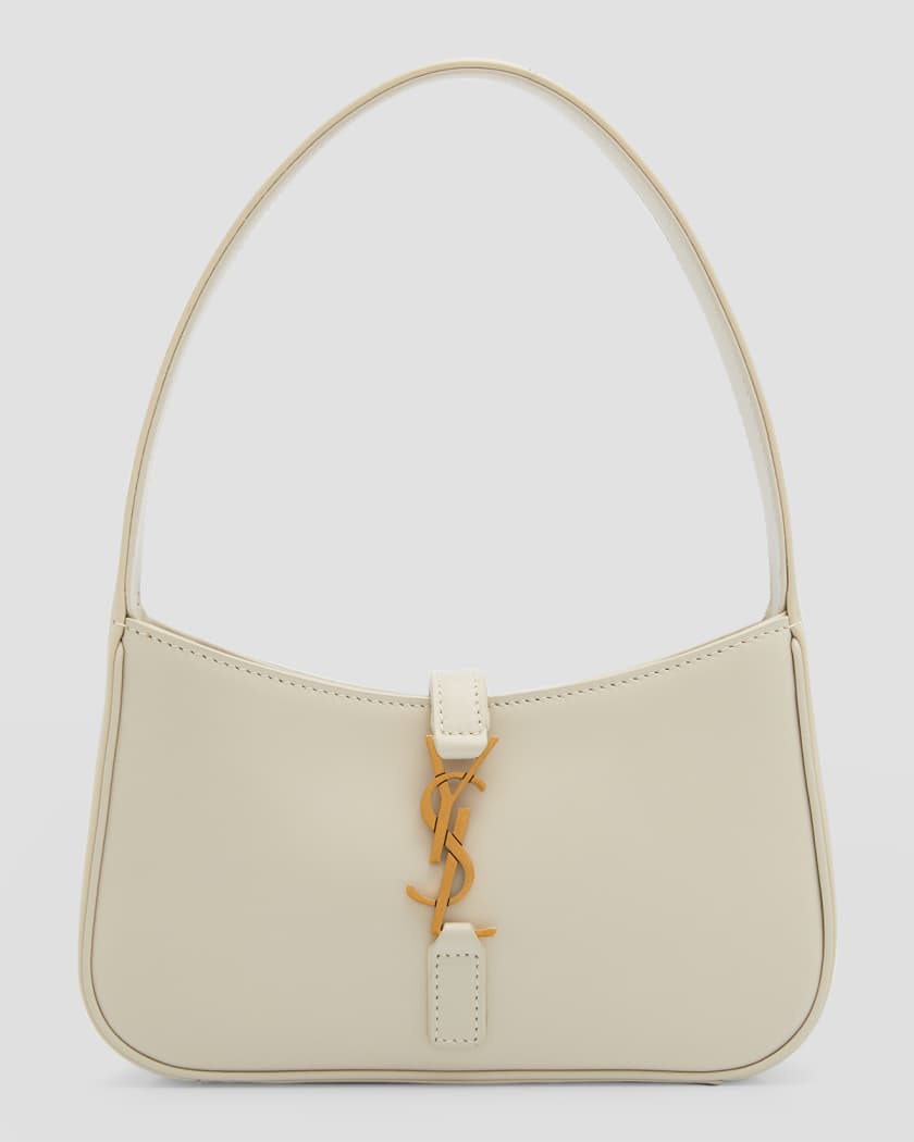 Small Crumpled Lambskin Hobo Bag - 13 × 19 × 7 cm