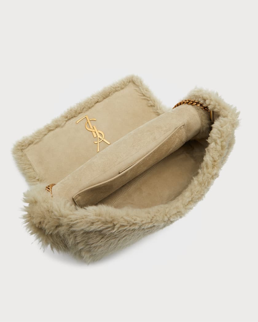 Kate Medium YSL Shearling Shoulder Bag