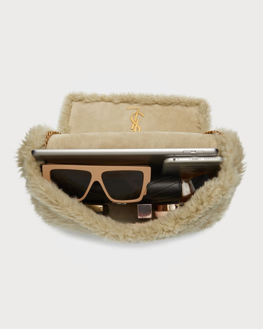 Saint laurent shearling belt bag hotsell