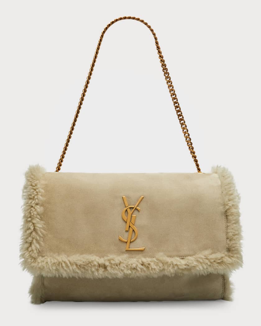 Kate Medium YSL Shearling Shoulder Bag