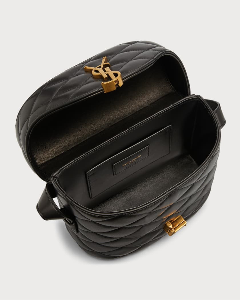 Saint Laurent Quilted Leather Phone Crossbody Bag - Nero