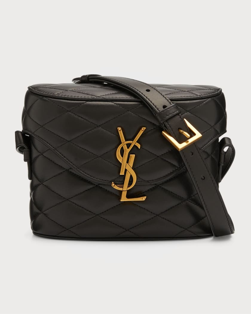 Black YSL-monogram quilted-leather cross-body bag