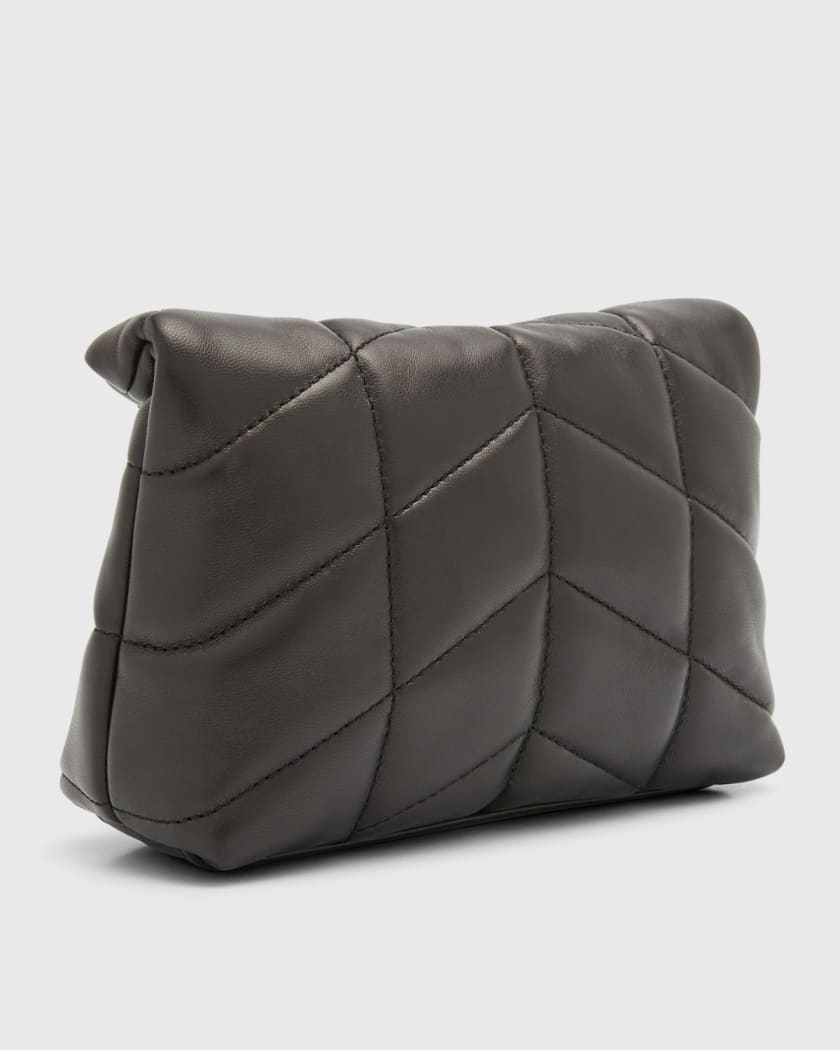 Saint Laurent Loulou YSL Quilted Puffer Pouch Clutch Bag