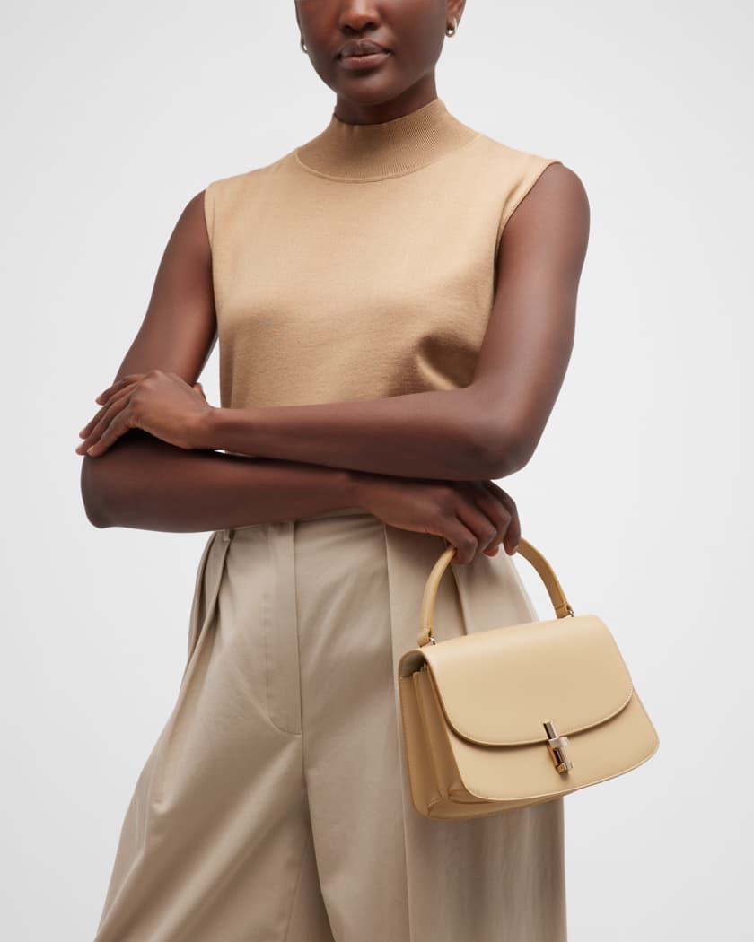 THE ROW Sofia Flap Top-Handle Bag in Calf Leather