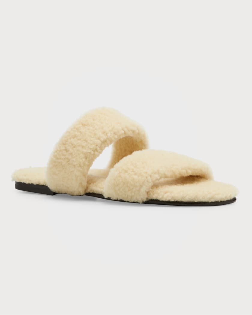 Saint Laurent Unisex Fur Sandal Slippers