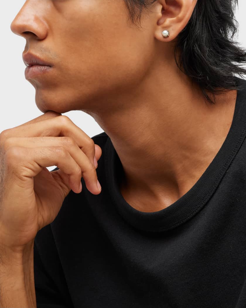 Mens pearl discount earrings