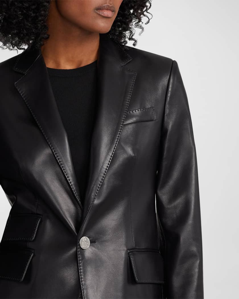 Ralph lauren black leather jacket sale
