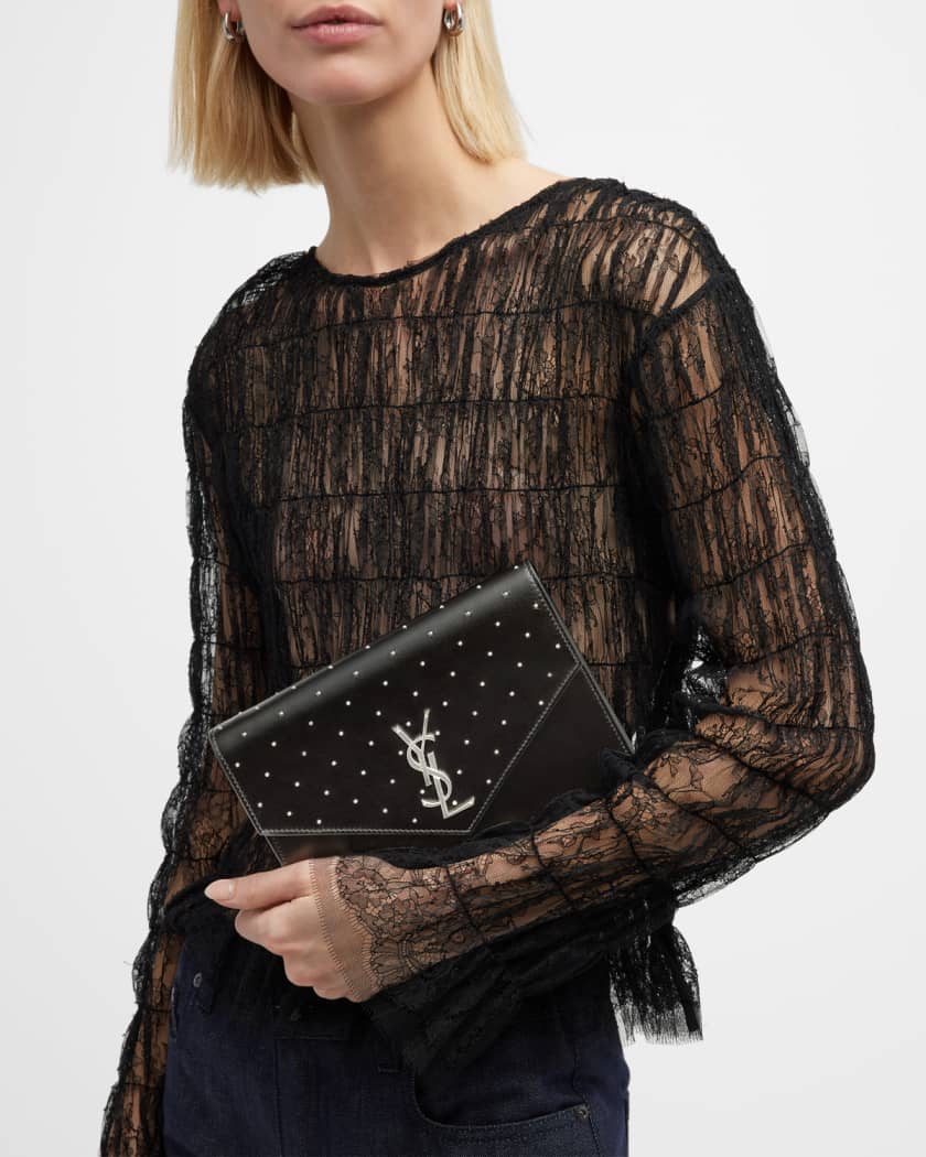Saint laurent studded clutch clearance
