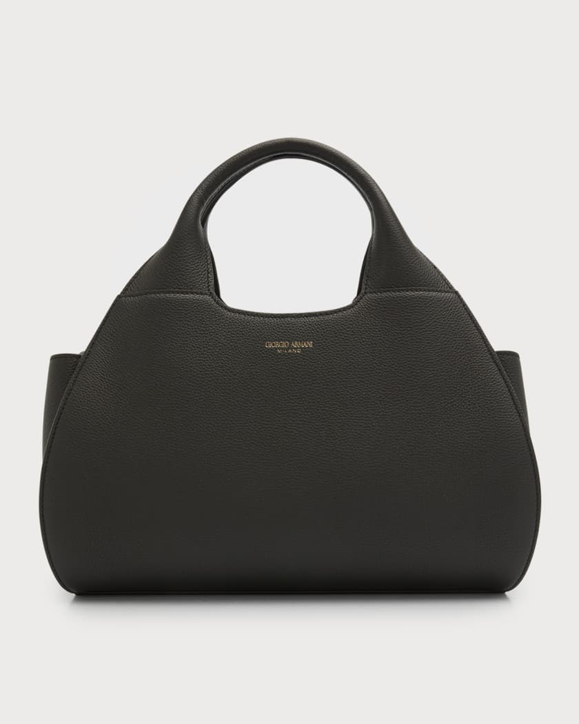 Giorgio Armani Small Pebble Leather Tote Bag