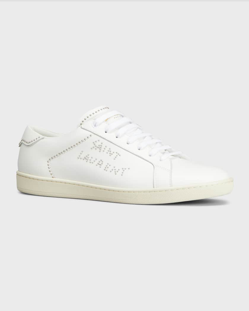 Saint Laurent Logo-Embroidered Leather-trimmed Canvas Espadrilles