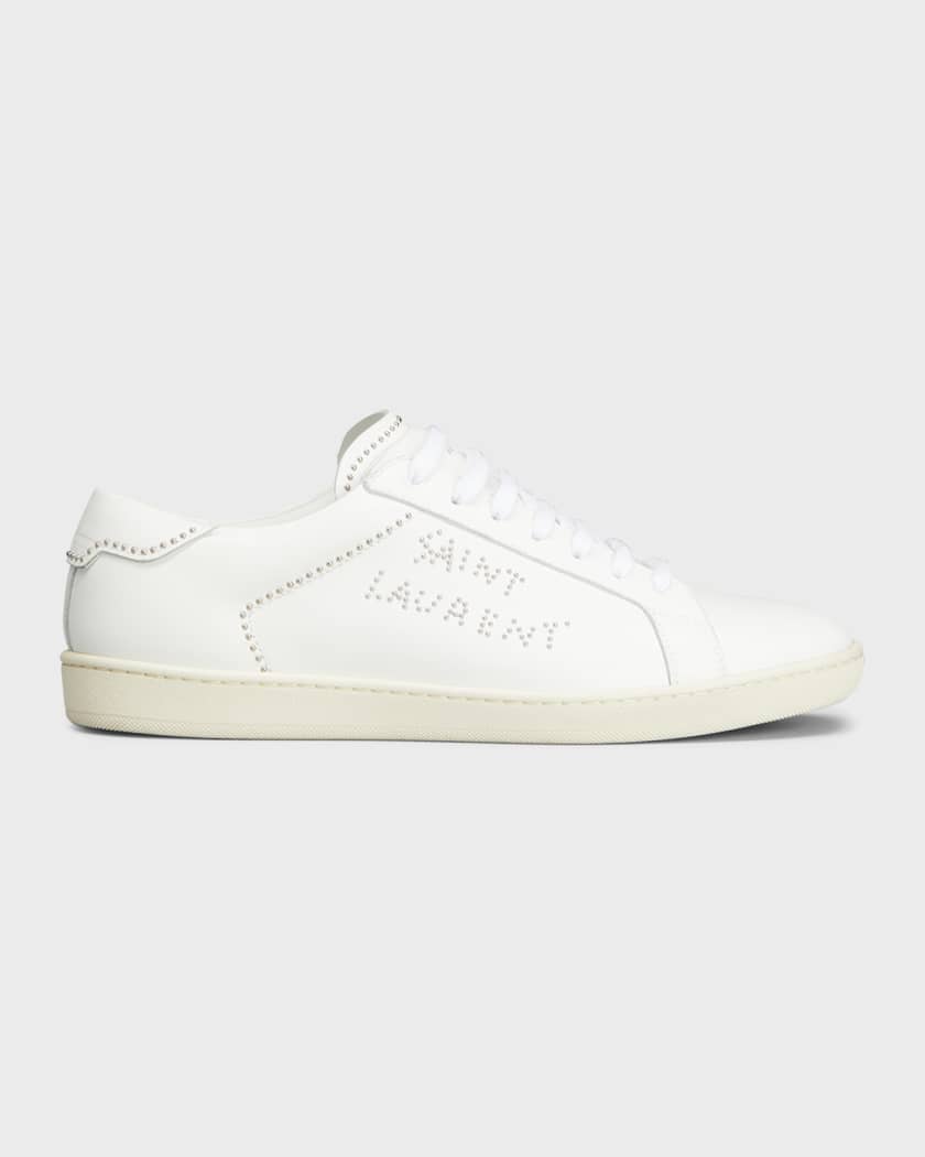 Men s SL 08 Logo Stud Leather Low Top Sneakers