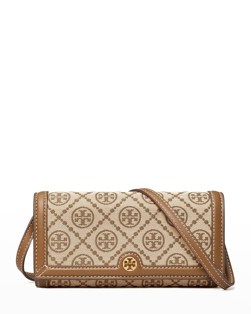 T Monogram Jacquard Wallet Crossbody Bag