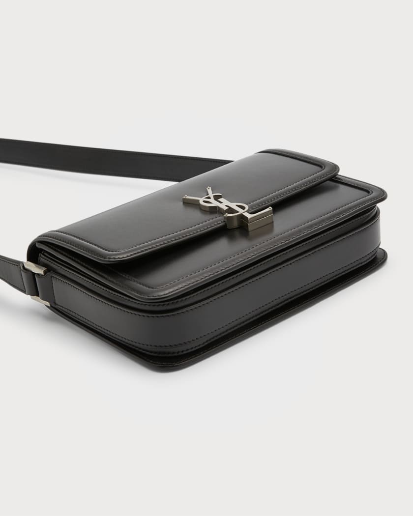 Solferino Medium Leather Crossbody Bag in Black - Saint Laurent