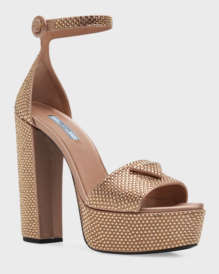 Prada gold hotsell platform sandals