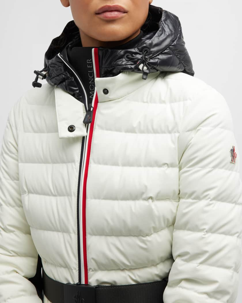 Shop Moncler Grenoble Grenoble Bruche French Flag Belted Puffer Ski Jacket