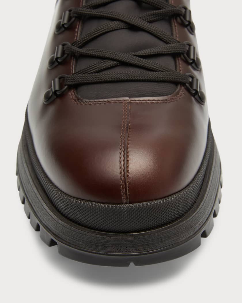 Leather lace up deals hiking boots